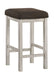 Bingham Counter Ht Stool W/ Fabric Upholstered Seats - Antique White/Dark Brown