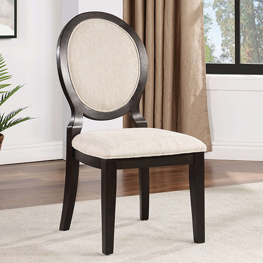 Newforte Side Chair - Espresso/Ivory