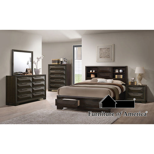 Caistor Bed + 2NS + Dresser + Mirror - Espresso