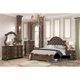 Leovanni Uph Bed - Dark Brown