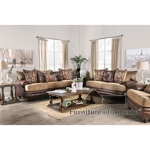 Fletcher Sofa + Loveseat - Brown/Tan