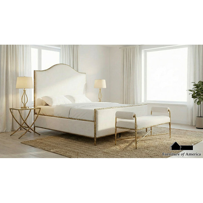 Vilna Bed - King / Matte Gold