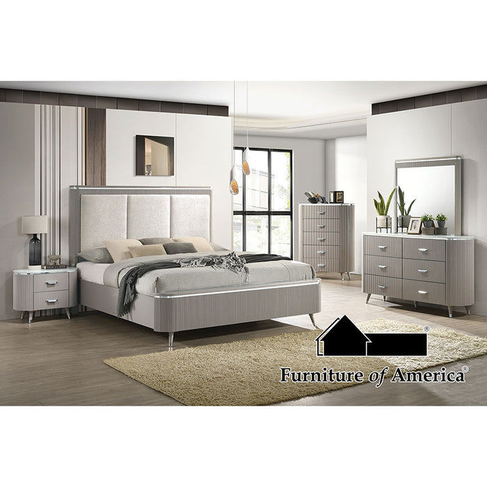 Aldridge Bed - Light Gray - King