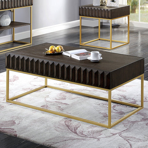 Augsburg Coffee Table - Walnut/Gold