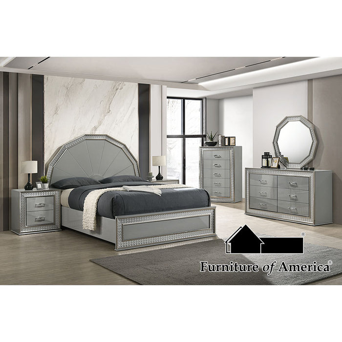 Cassiopeia Bed - Metallic Gray - King