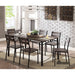 Westport 7PK Dining Table Set - Antique Brown/Black