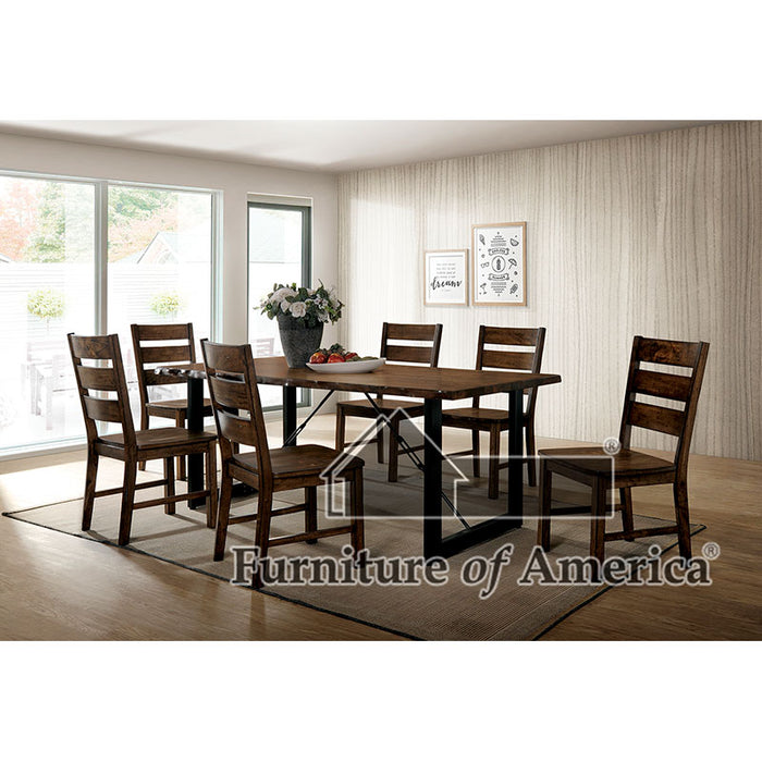 Dulce Table + 6 Side Chairs - Walnut