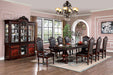 Picardy 7 PC. Dining Table Set - Brown Cherry/Black