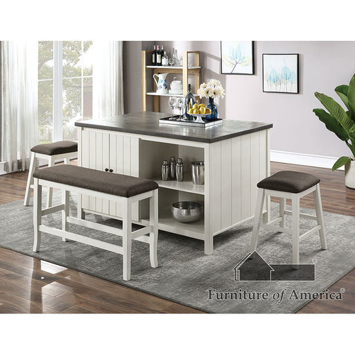 Heidelberg Counter HT. Stool - Off-White/Dark Gray
