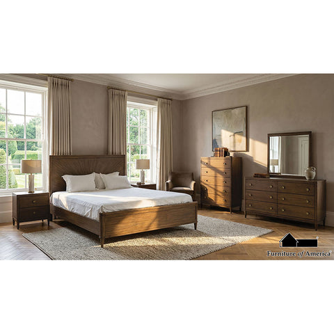 Cama Clarksburg - nogal