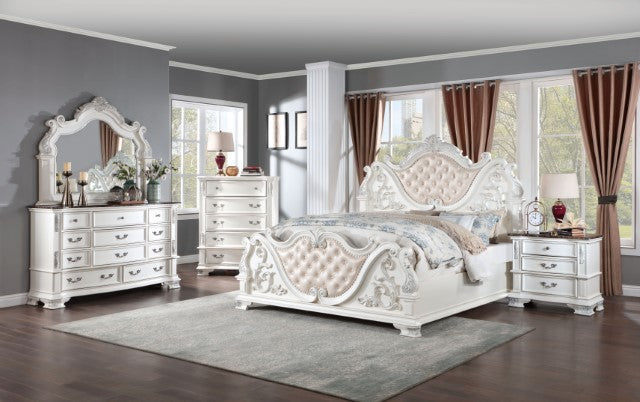 Esparanza Bed - King / Pearl White