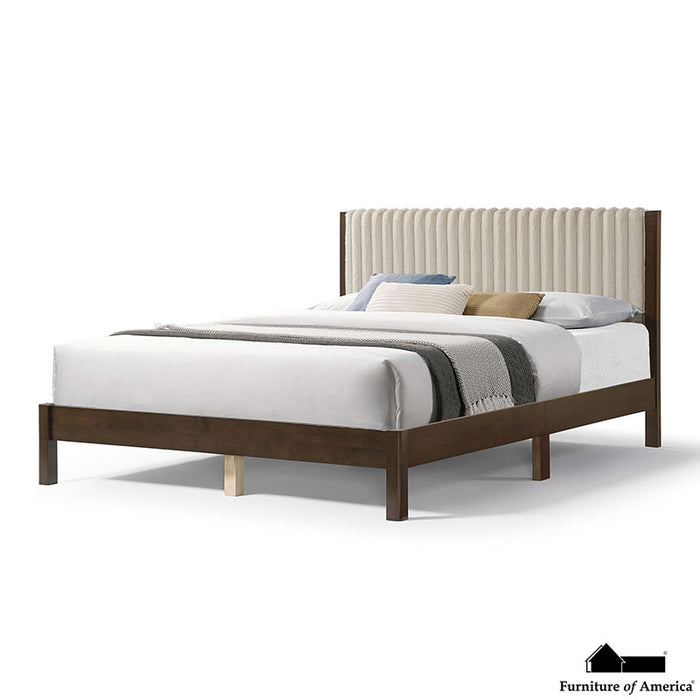 Bed Cord Boucle White Bed Brown