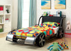 Gt Racer Bed - Twin / Silver/Gun Metal
