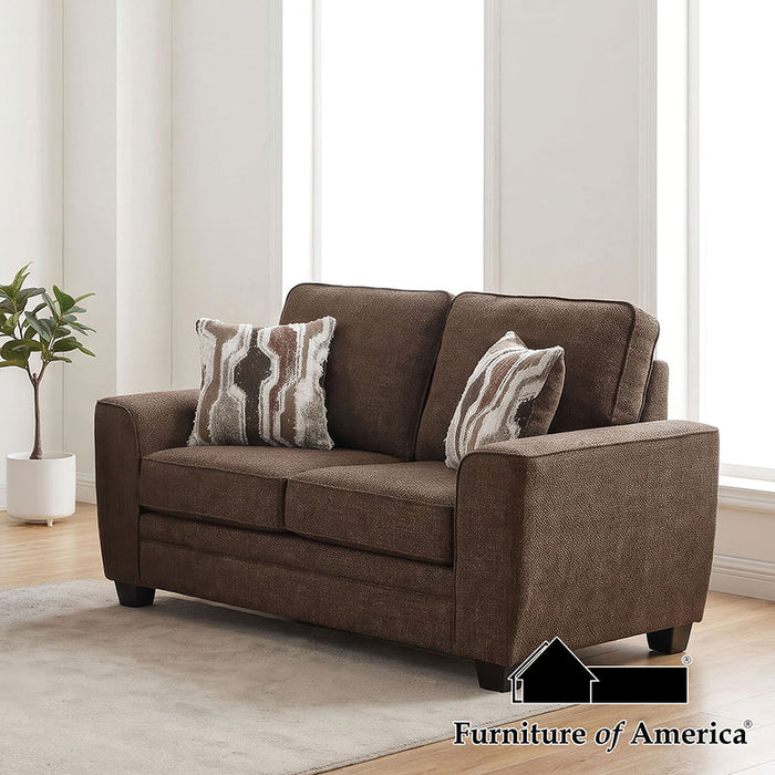 Vetra Loveseat W 2 Pillows - Dark Brown
