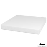 Forsythia 10" E. Green Tea Gel Memory Foam - White