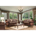 Tabitha Sofa + Loveseat - Brown/Gold