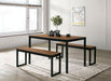 Tripoli 3 PC. Dining Set - Walnut/Black