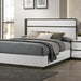 Birsfelden Bed - White/Metallic Gray - Cal King / Cal.king Bed