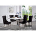 Valdevers 5 PC. Dining Table Set - Chrome/Black