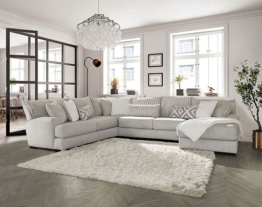 Hermiston Sectional + Armless Chair - Gray