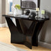 Dubendorf Sofa Table W/ 6MM Black Tempered Glass - Black