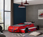 Tracklite Car Bed W/ Trundle - White