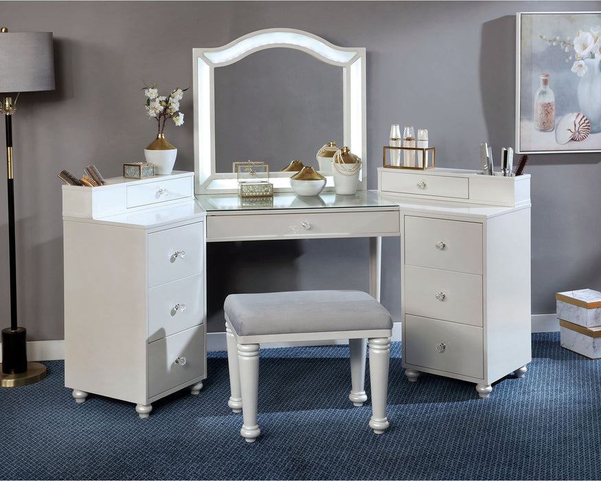 Tracie Vanity Set - Luminous White