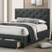 Sybella Bed - Cal King / Dark Gray