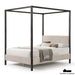 Bed Canopy Bed Frame With Plush Cord Headboard