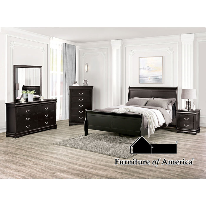 Louis Philippe Bed - Full / Black