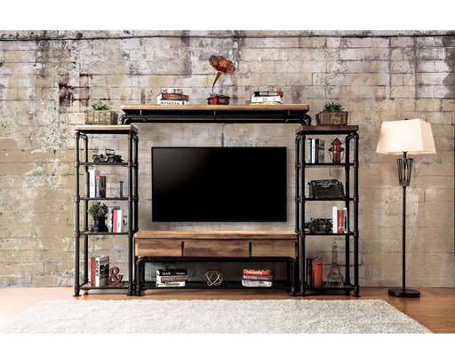 Kebbyll 60" Tv Stand - Antique Black/Natural Tone
