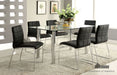 Oahu Glass Top Dining Table - Chrome