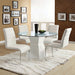 Mauna Table + 4 Side Chairs - White