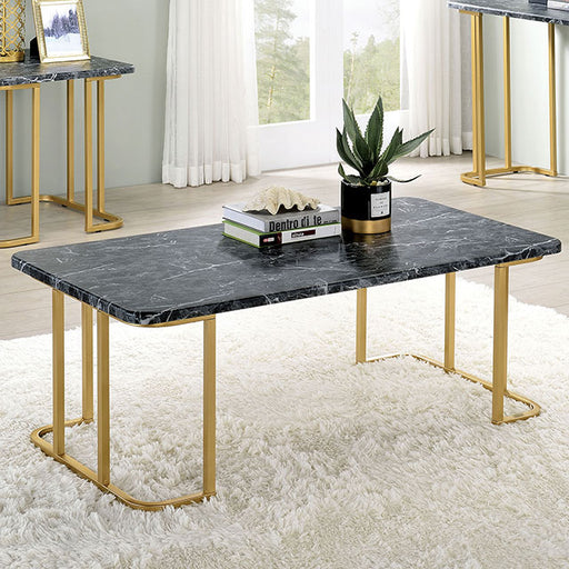 Calista Coffee Table - Gold/Black