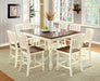 Harrisburg II Counter HT. Table - Vintage White/Dark Oak