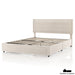 Velvet Ivory Storage Bed With Drawers - Queen
