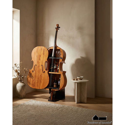 Maricello Cellobar-handmade Bar Cabinet - Honey