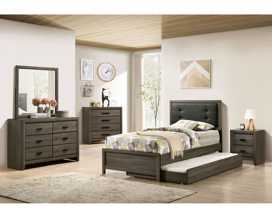 Roanne Bed - Gray/Charcoal - Full