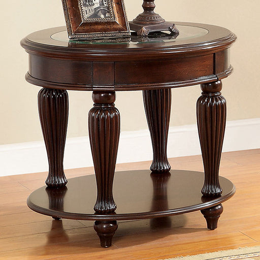 Centinel End Table - Dark Cherry