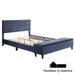 Bed Gray Platform Bed With Storage Bench - Full