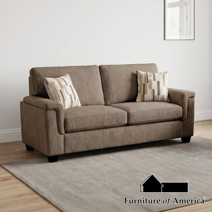 Ivara Sofa W 2 Pillows - Brown