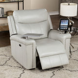 Reclinable mecedor eléctrico Florine - gris claro