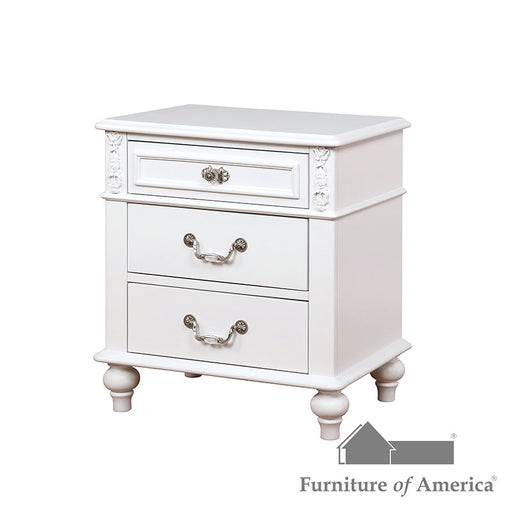 Belva Nightstand W/ Usb Outlet - White