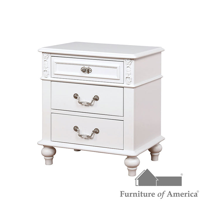 Belva Nightstand W/ Usb Outlet - White