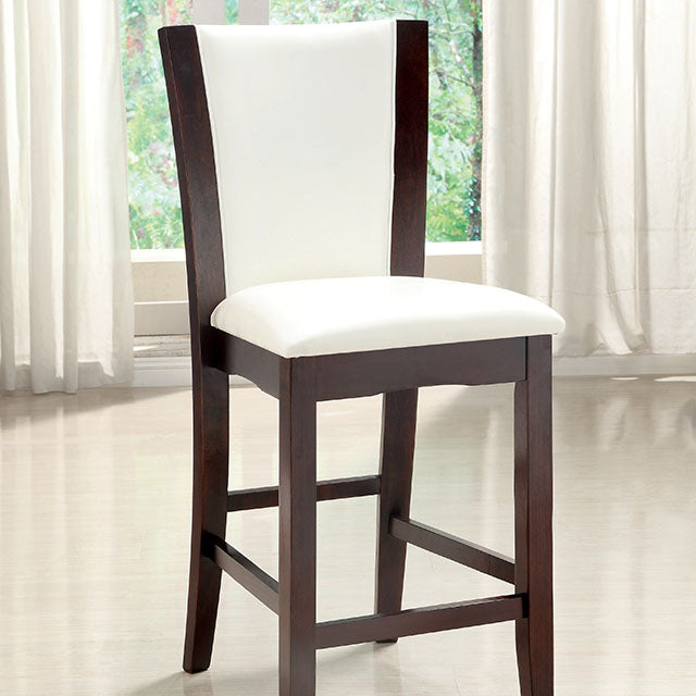 Manhattan III Counter HT. Chair - Dark Cherry/White