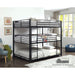 Olga I Metal Triple Decker Bed - Sand Black - Queen