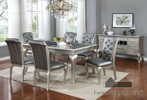 Amina 66" Dining Table - Champagne