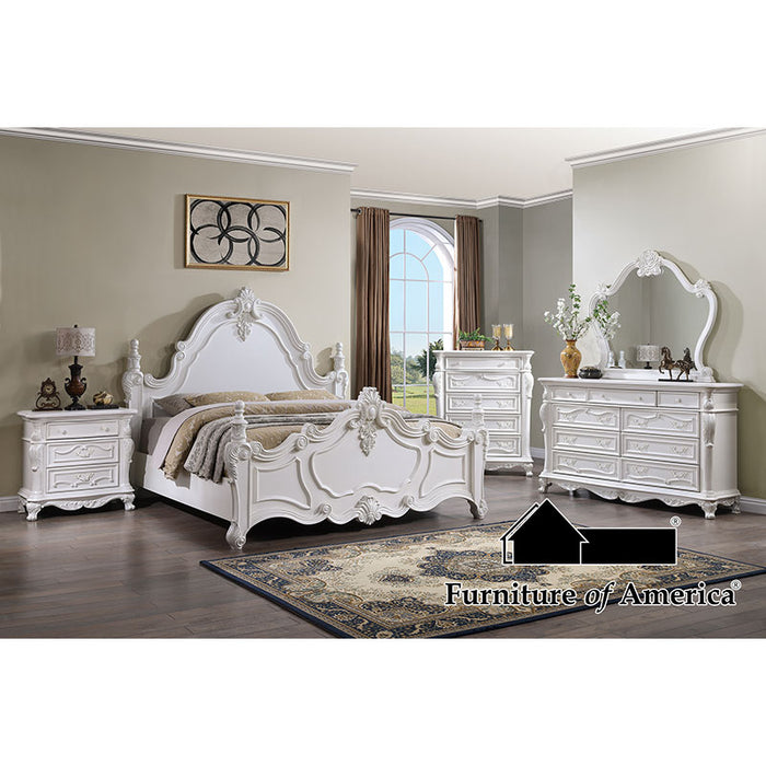 Francione Bed - Queen / White