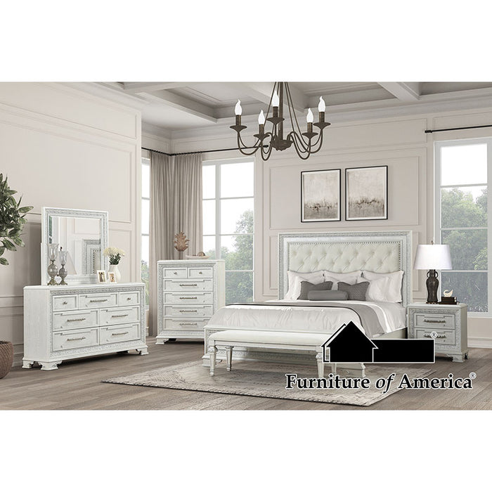 Stella Mia Uph Bed - Creamy White - Queen