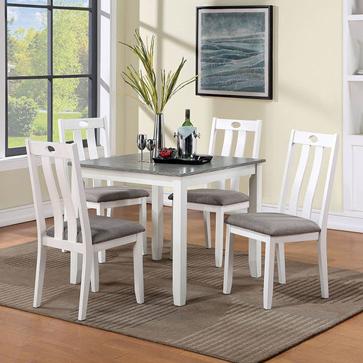 Dunseith 5 PC. Dining Set - White/Gray